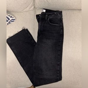JDB Black High Waisted Straight Leg Jean
